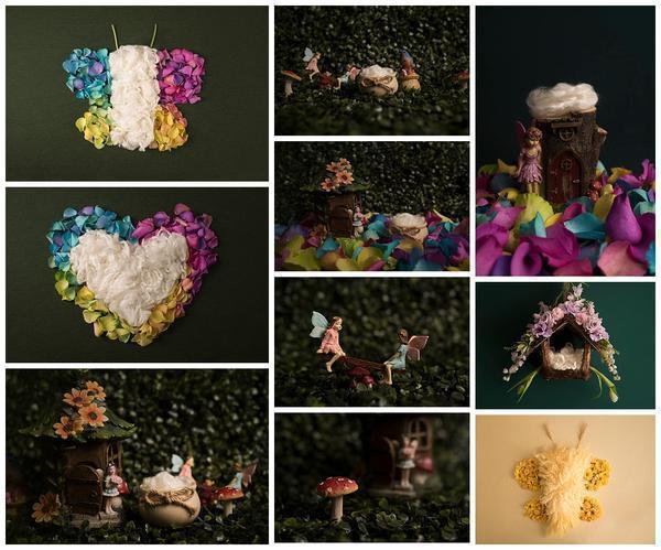 Itty Bitty Newborn Girl Backdrop Collection {Includes 35 Backdrops}