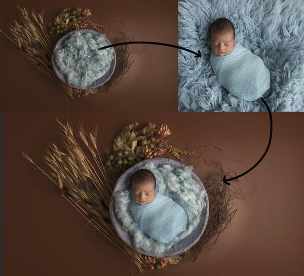 Newborn Digital Backdrop Step by Step Composite Tutorial Videos