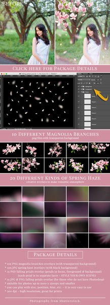 Spring Overlay Bundle: Bunnies, Magnolia, Butterflies, Lilacs, trees + more!