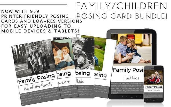 959 Family/Children Posing Card Bundle